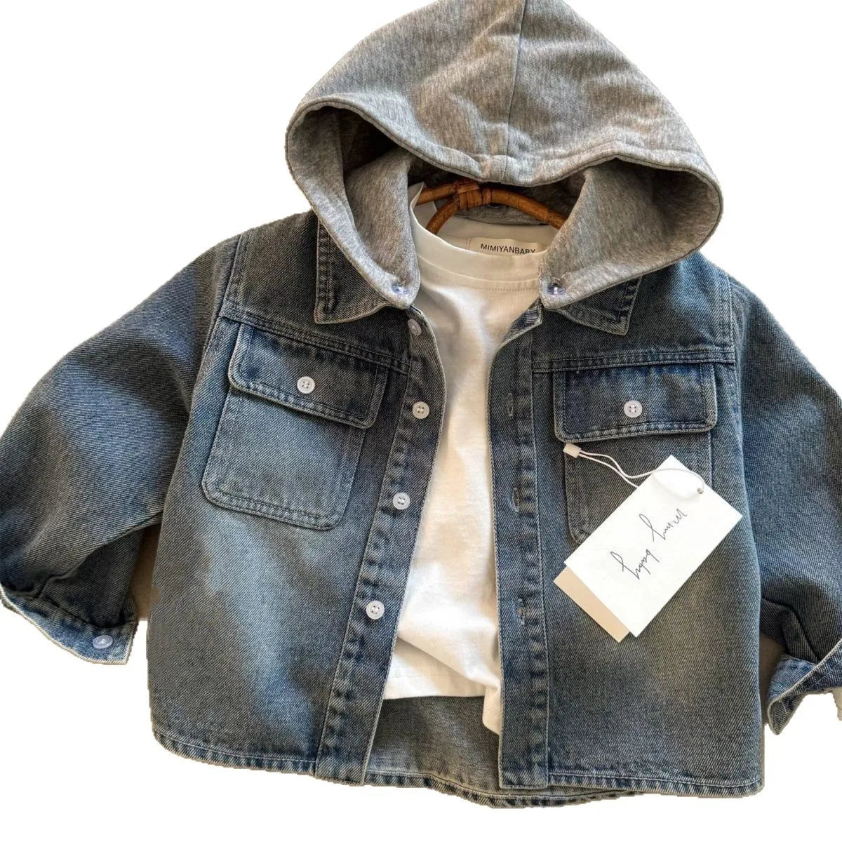 Denim Jackets For Boys Fashion Short Coats Children Clothing Spring Autumn Boys Girls Jean Outerwear Kids Single-breasted Jacket