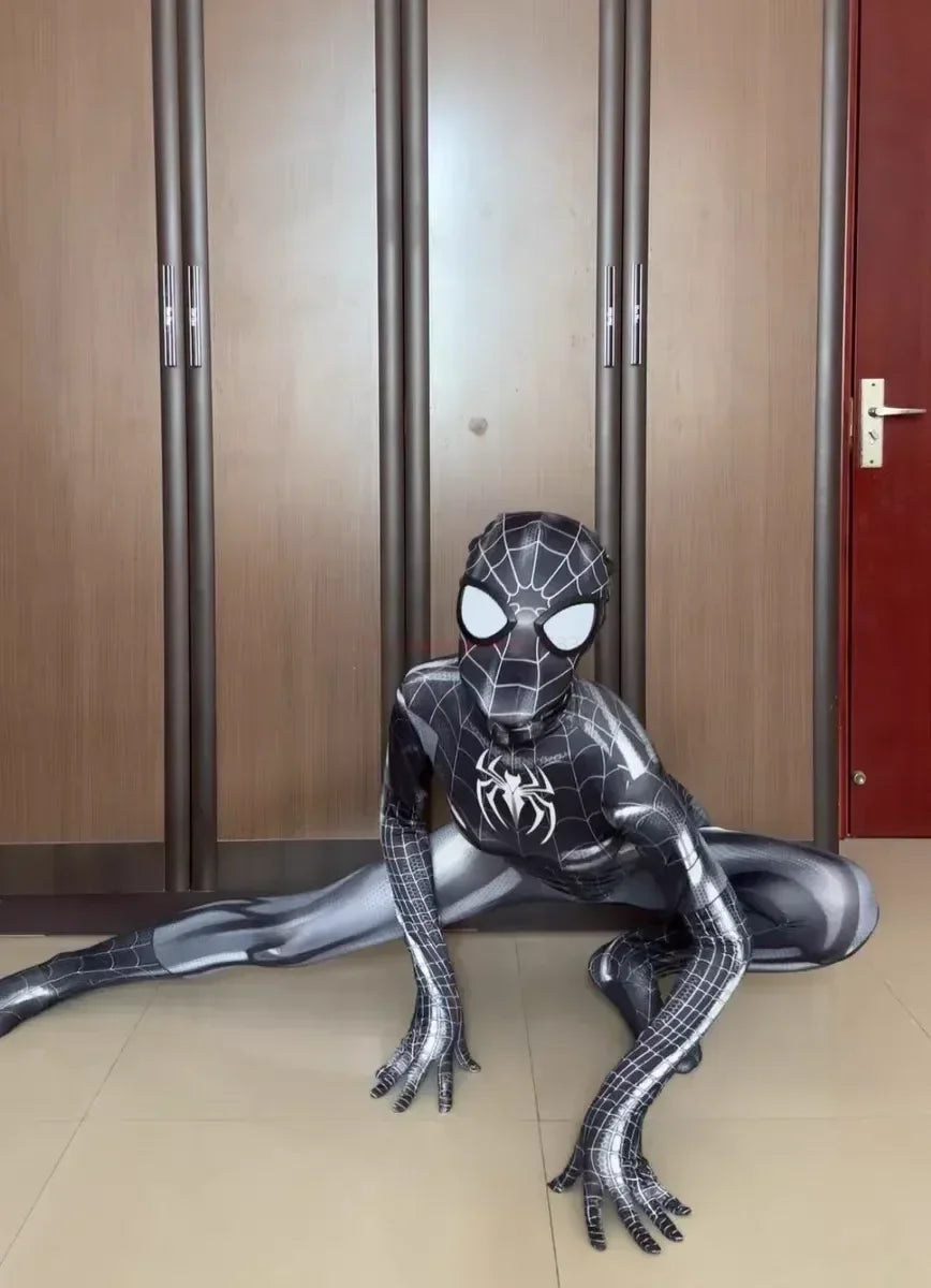 Halloween Superhero Cosplay Costume Spider-Woman Black Cat 3D Printed Tight Jumpsuit Bodysuit Adult Party Outfit Xmas Gift