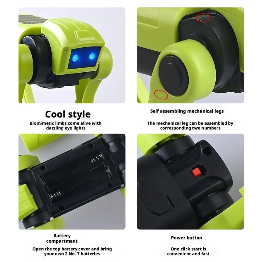 Cartoon DIY Assembly Dog Rc Robot Walking Mechanical Toy Science Teaching Assembling Model Electric Toys Kids Gifts