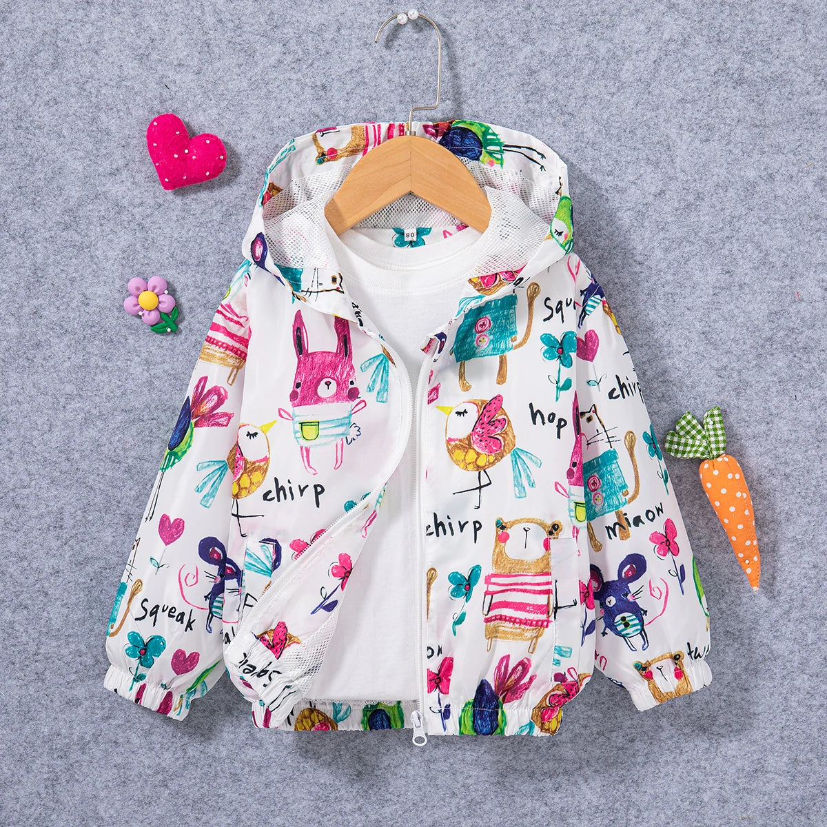 Kids Jacket  Autumn Children's Wear Toddler Cartoon Dinosaur Print Foreign Trade Hooded Zipper Sports Coat