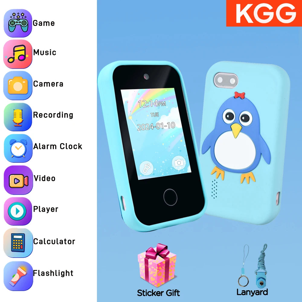 Children Smartphone Phone Toy 2.8inch Touch Screen Dual Cameras For Learning Playing Games Video Player Girl Gift for Christmas