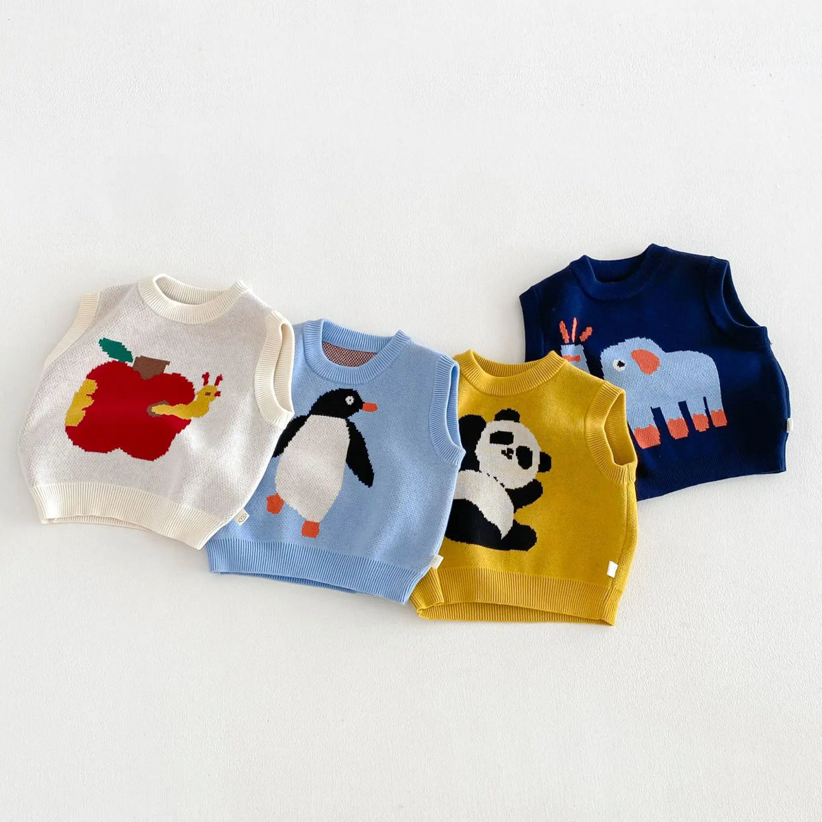 Boys Vest 2026 Spring and Autumn New Children's Clothing Korean Style Fashion Boy Baby Cute Cartoon Knit Vest Simple