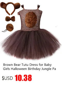 HJTT Creepy Clown Costume for Girls Halloween Tutu Dress Grey Red Scary Clown Outfit Kids Carnival Party Fancy Dress Up Clothes