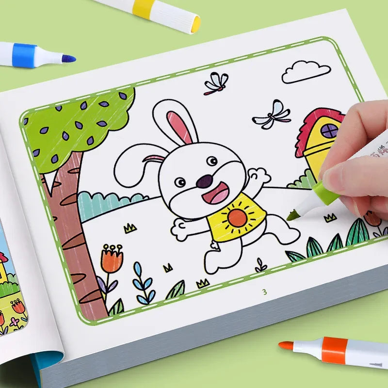 Children's Coloring Book, Graffiti Coloring Book, Cartoon Animal Drawing Book, Fun Coloring Book, Suitable for Children Aged 3-8