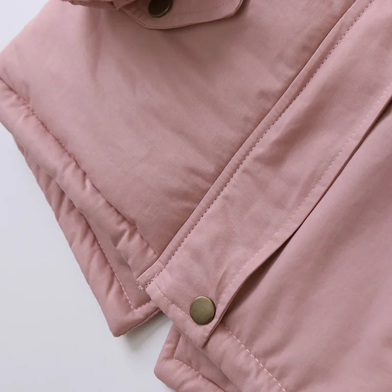 2025 Autumn Winter Children Boy Jacket Outerwear Coat Hooded Plus Velvet Thicken Warm Jacket For Girl 4-14 Year Kids Girl Parka