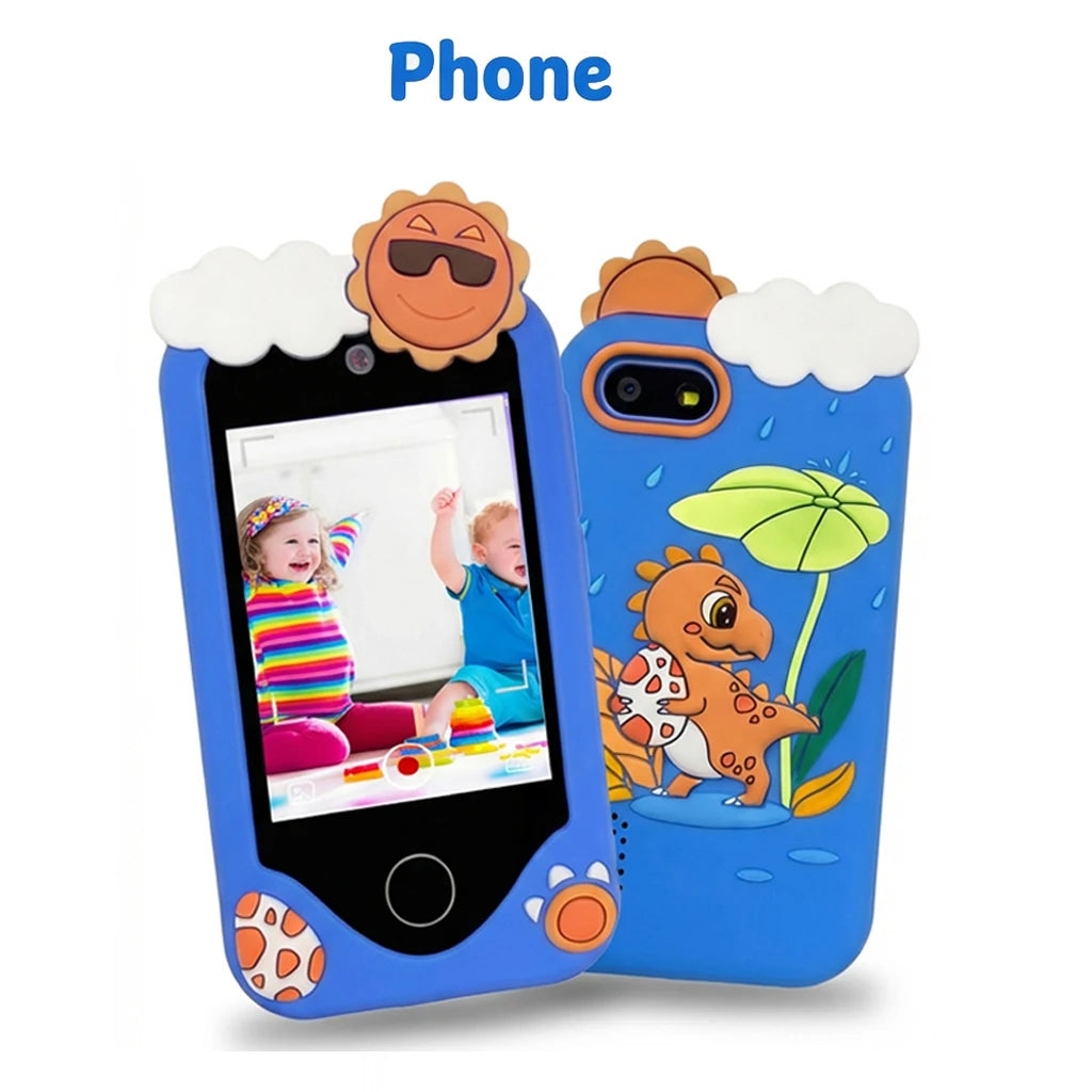 Children Smart Phone Toy 2.8 Inch With Camera 40+ Puzzle & ABC Learning Games Kids Habit Tracker Birthday Xmas Gift Boys Girls