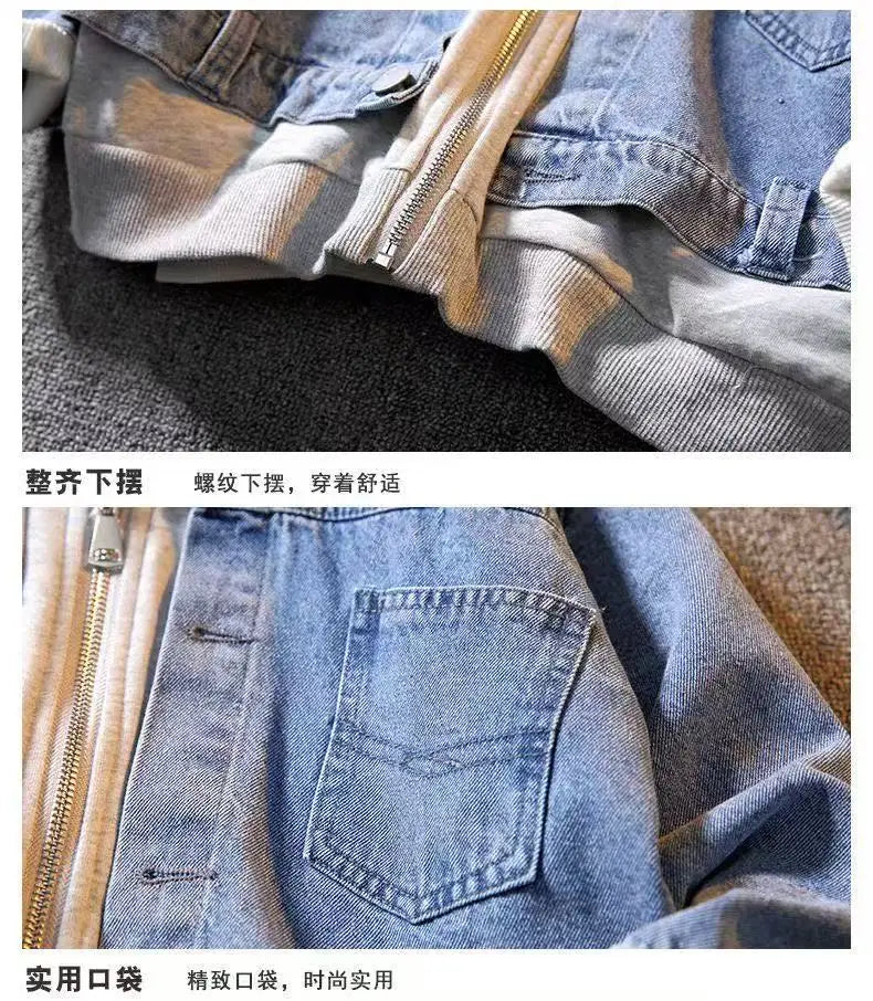 Children's Clothing Boys' Denim Jacket 2025 Spring and Autumn New Style Children's Denim Jacket Trend 110-170CM