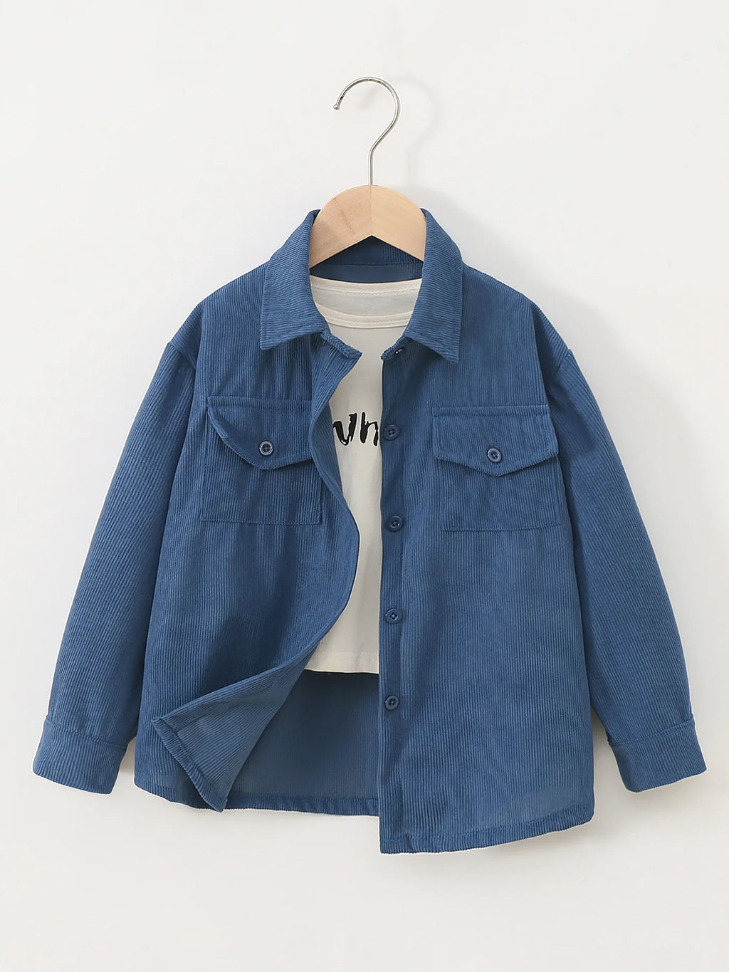 kids jacket 2026 autumn girls boys cute shirt tops Corduroy outwear clothing