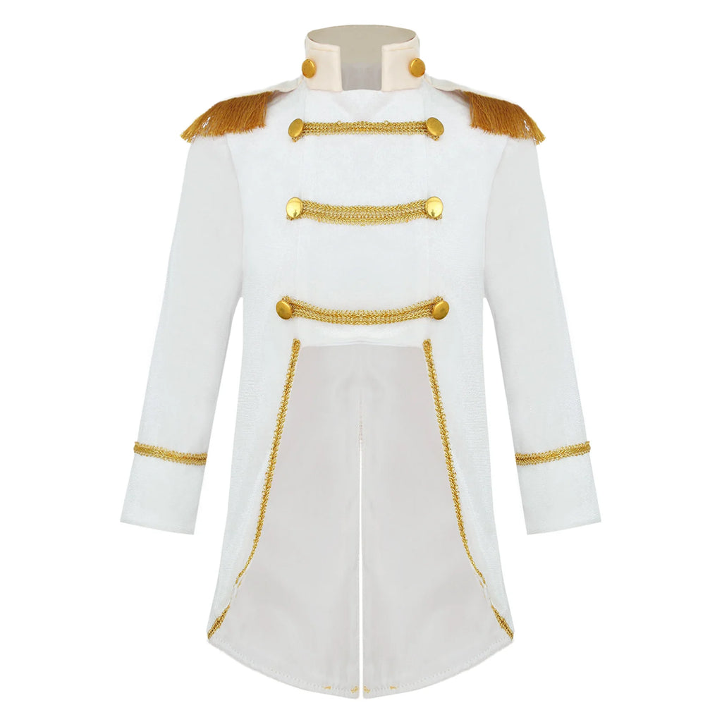 Baby Boys Long Sleeve Fringe Velvet Royal Prince Jacket Tailcoat Halloween King Knight Nobility Costume Photography Outerwear