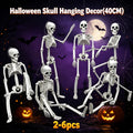 2-6pcs Halloween Skull Hanging Decorations 40CM Full-Body Mini Skull Ornaments for Yard, Garden, Lawn, And Cemetery Decor