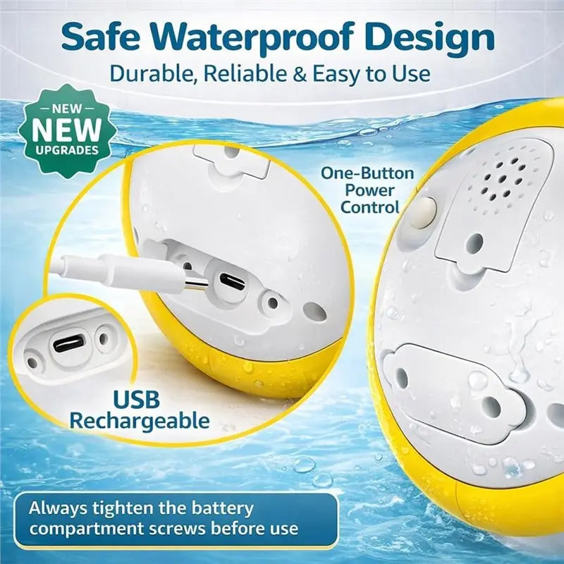 B78B-Light Up Whale Sprinkler Bath For Kids Ages 1-3 Baby Bath Sprayer Water With Light