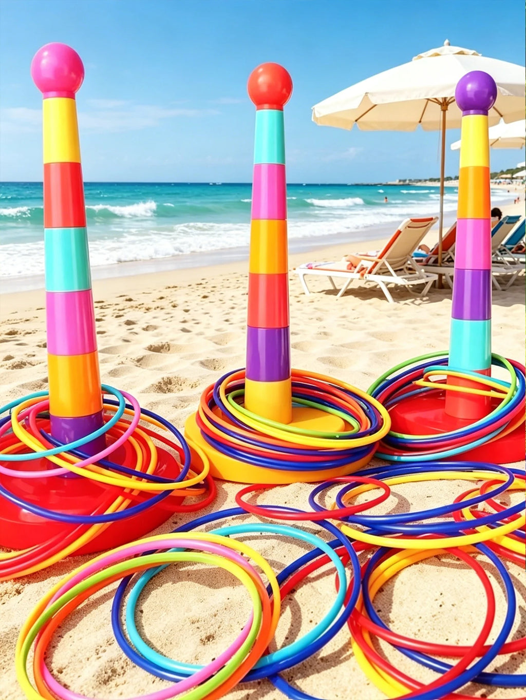 Children Throw Circle Game Ferrule Stacked Toys Fun Indoor Outdoor Parent-Child Interactive Circle Layers Early Education Gift