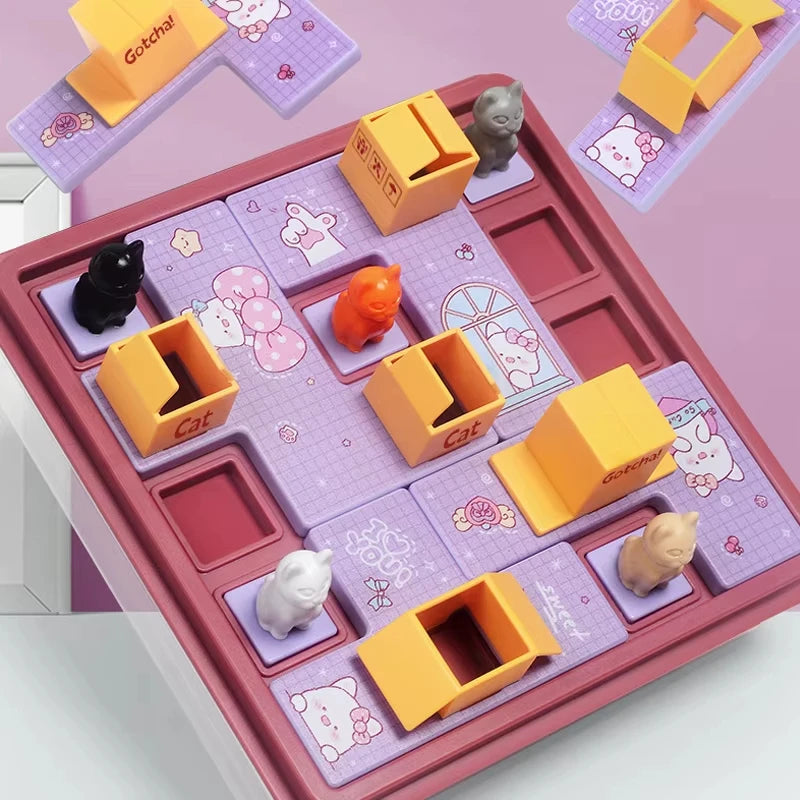 Children Logical Thinking Puzzle Board Game Logical Thinking Training Spatial Planning Family Party Interactive Educational Toy