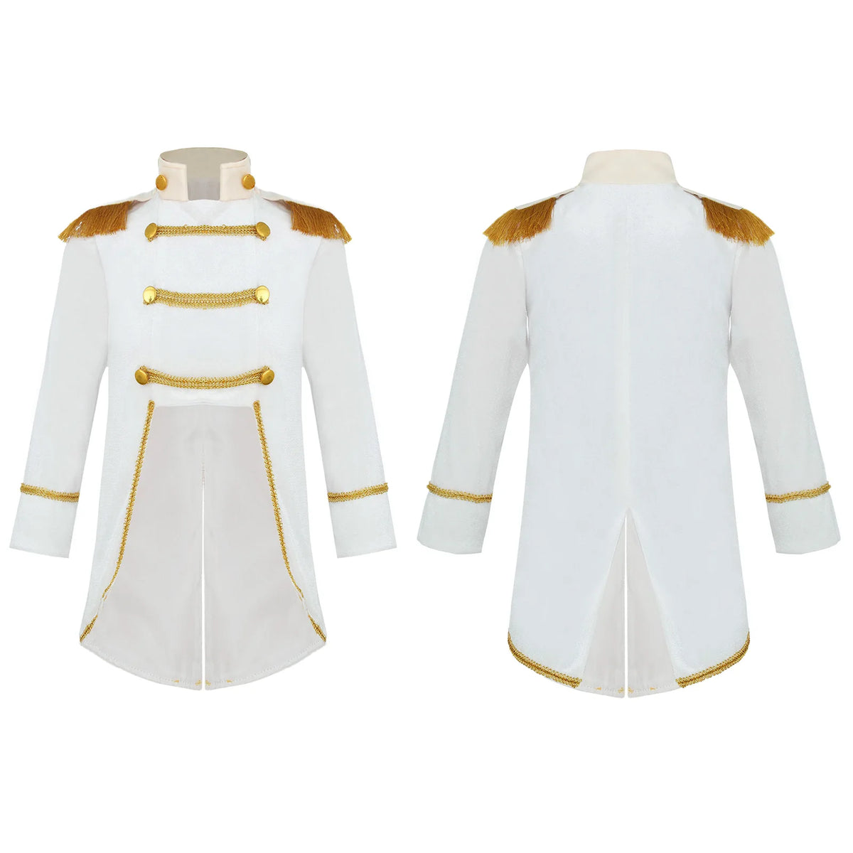 Baby Boys Long Sleeve Fringe Velvet Royal Prince Jacket Tailcoat Halloween King Knight Nobility Costume Photography Outerwear