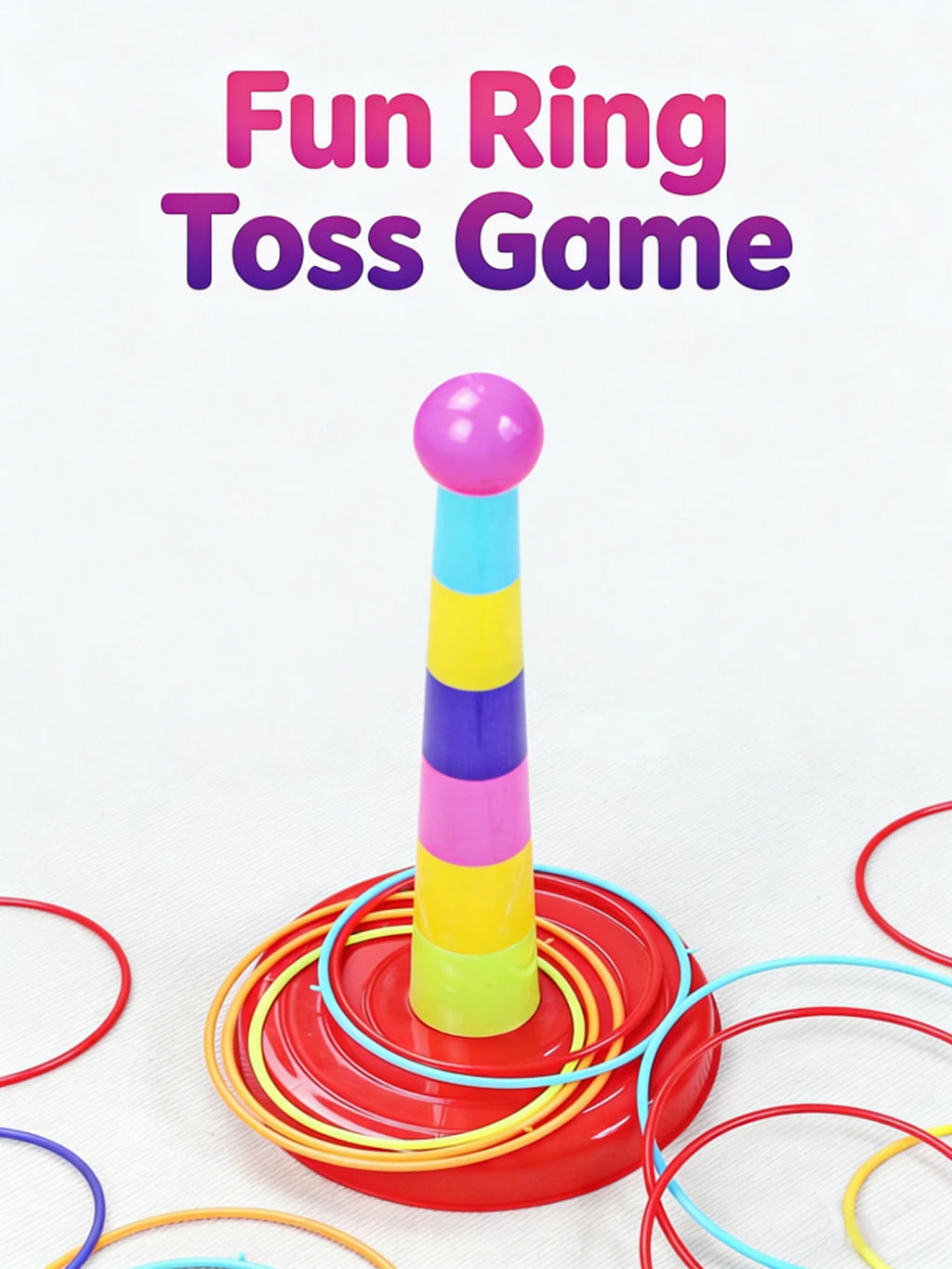 Children Throw Circle Game Ferrule Stacked Toys Fun Indoor Outdoor Parent-Child Interactive Circle Layers Early Education Gift