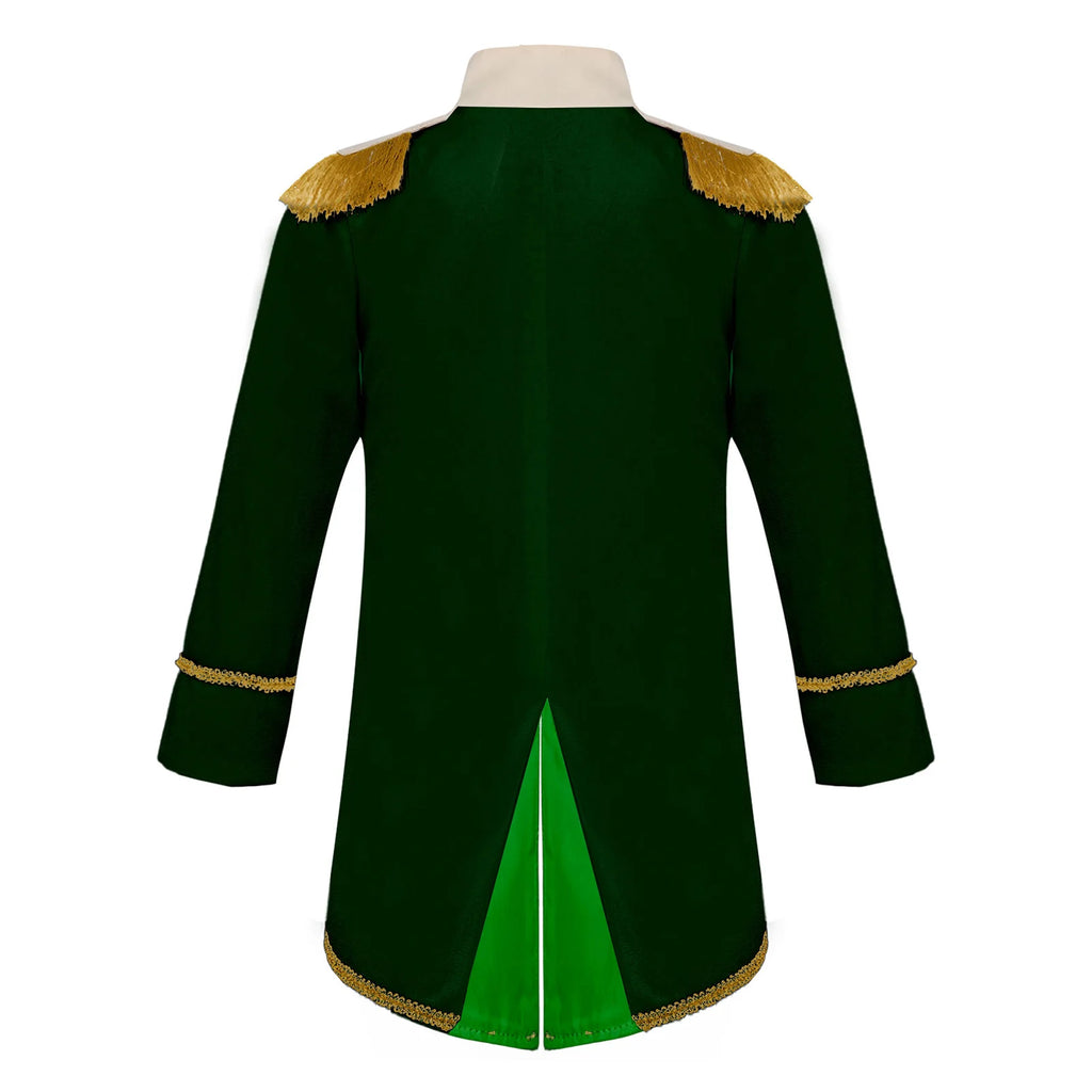 Baby Boys Long Sleeve Fringe Velvet Royal Prince Jacket Tailcoat Halloween King Knight Nobility Costume Photography Outerwear