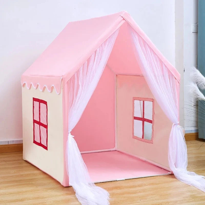 Portable Baby Play House Children Tent Teepee Tent Enfant Kids Tent Pink Blue Kids Play House Indoor Outdoor Toy Princess House