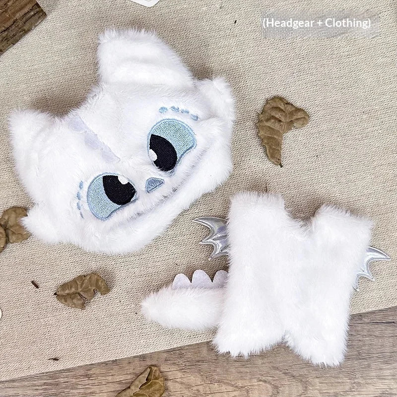 Only applicable to clothes. 17 cm 15 cm. Labubu. Three generations of children's clothes. Dragon Master. Black and white. Witho