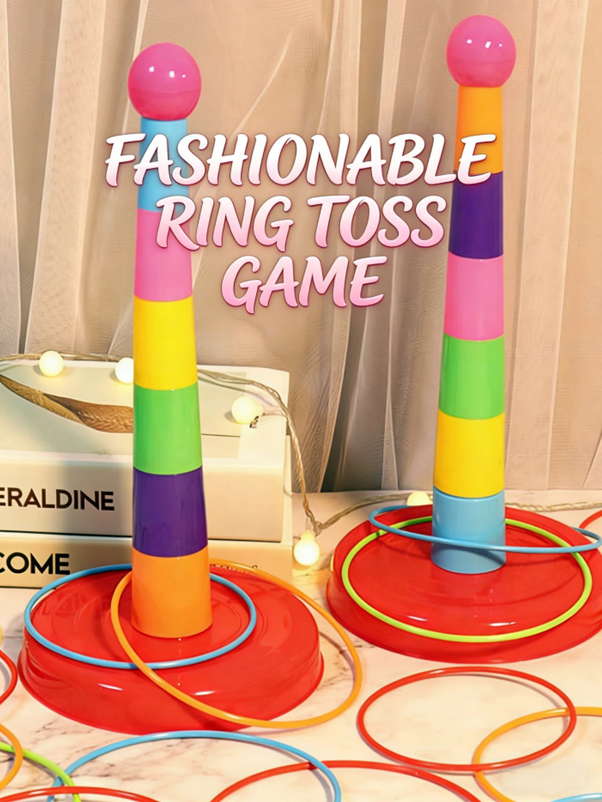 Children Throw Circle Game Ferrule Stacked Toys Fun Indoor Outdoor Parent-Child Interactive Circle Layers Early Education Gift