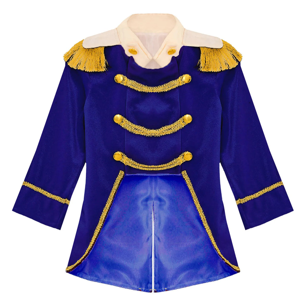 Baby Boys Long Sleeve Fringe Velvet Royal Prince Jacket Tailcoat Halloween King Knight Nobility Costume Photography Outerwear