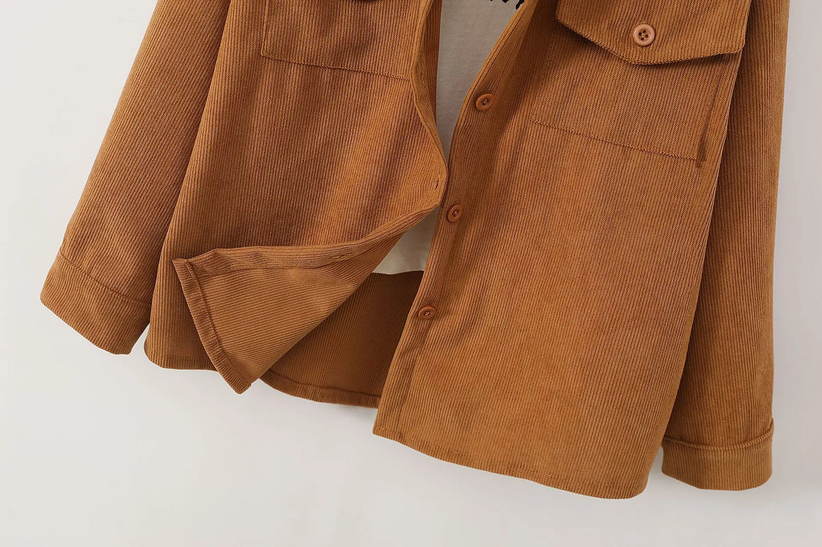 kids jacket 2026 autumn girls boys cute shirt tops Corduroy outwear clothing