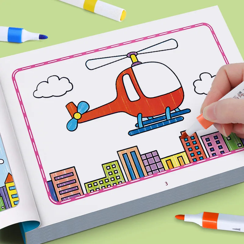 Children's Coloring Book, Graffiti Coloring Book, Cartoon Animal Drawing Book, Fun Coloring Book, Suitable for Children Aged 3-8