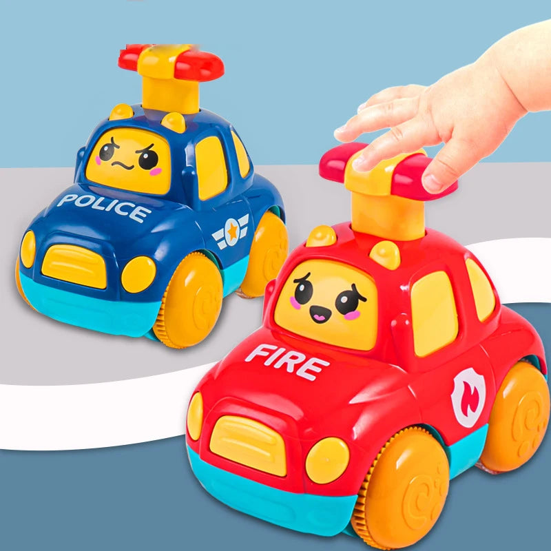 Baby Toy Cars for 1 2 3 Years Boy Gift Press and Go Cartoon Truck Educational Toys Pull Back Cars Toys for Toddlers 12 18 Month