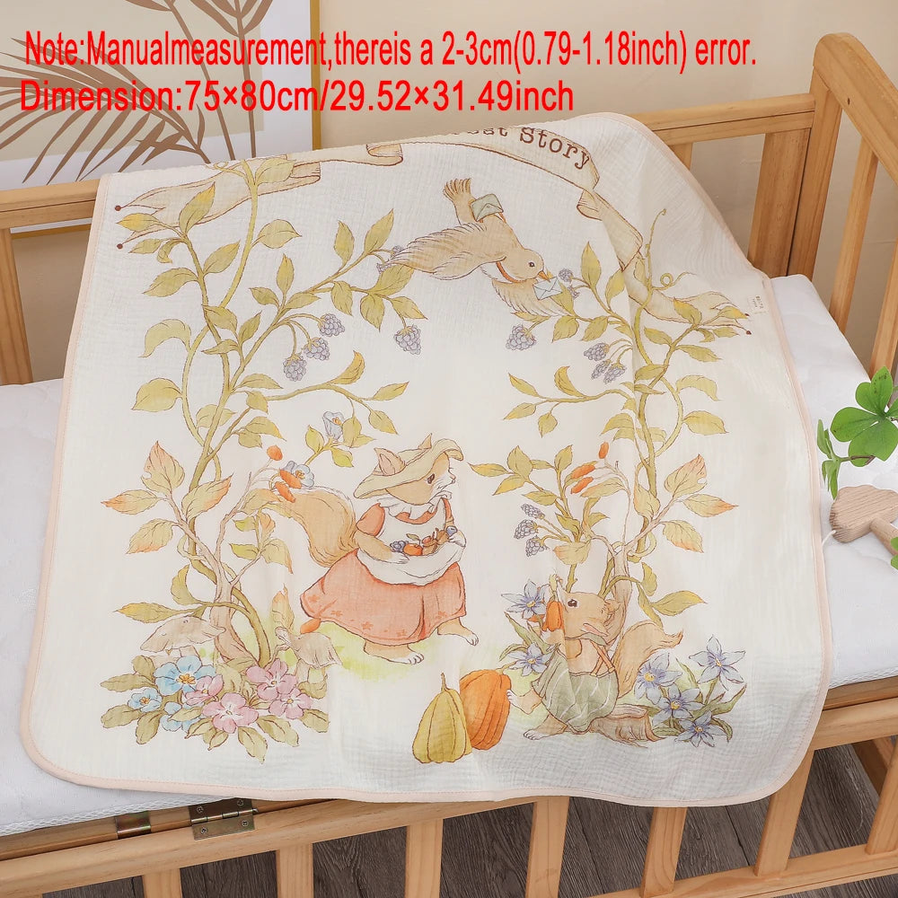 Newborn baby bath towel pure cotton gauze bath towel Class A soft children's blanket absorbent newborn baby blanket