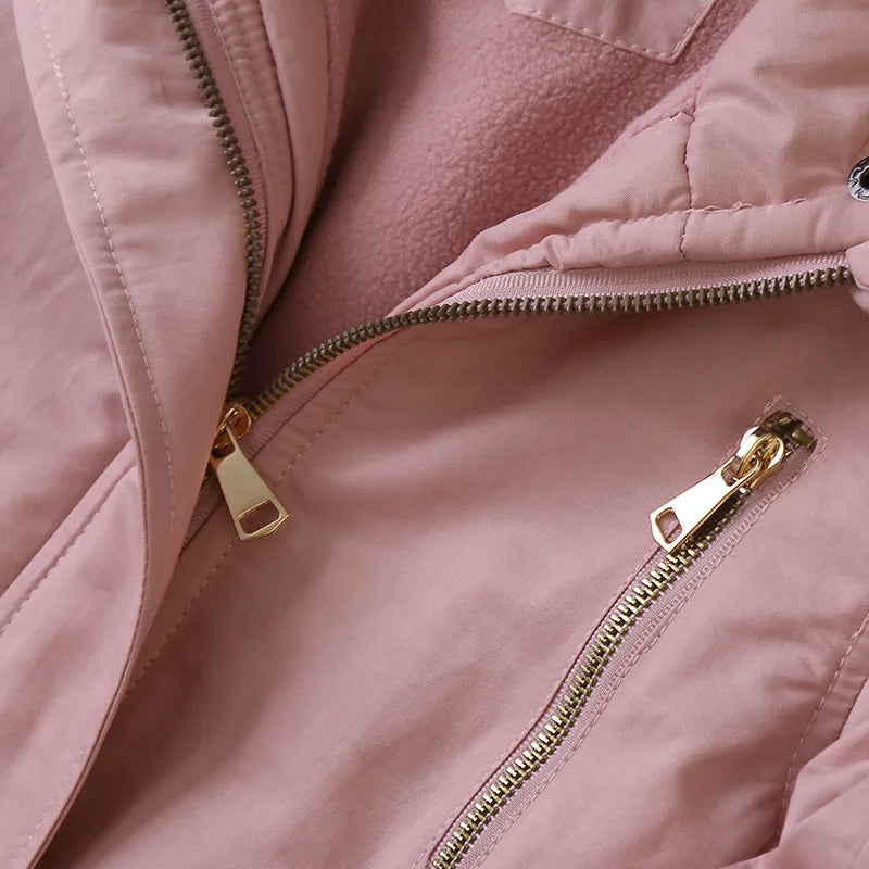 2025 Autumn Winter Children Boy Jacket Outerwear Coat Hooded Plus Velvet Thicken Warm Jacket For Girl 4-14 Year Kids Girl Parka