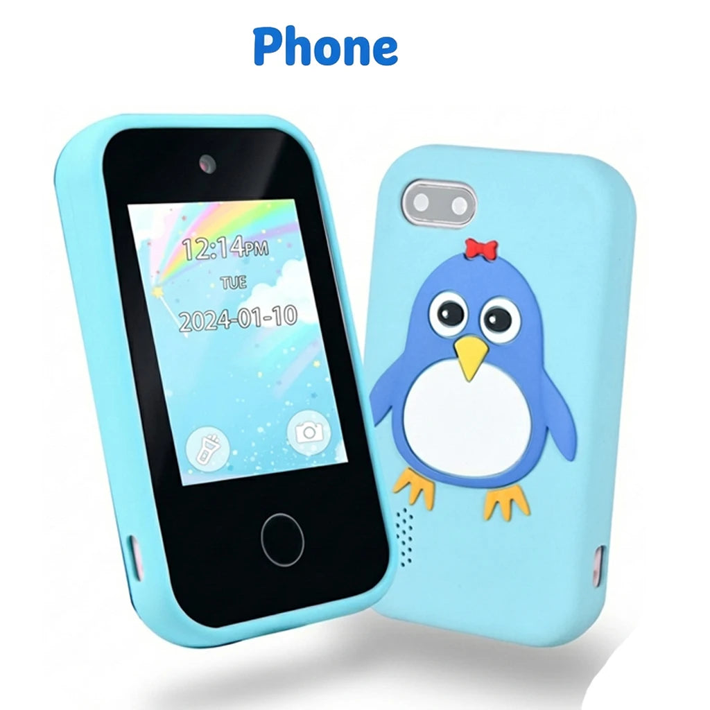 Children Smart Phone Toy 2.8 Inch With Camera 40+ Puzzle & ABC Learning Games Kids Habit Tracker Birthday Xmas Gift Boys Girls
