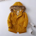 2025 Autumn Winter Children Boy Jacket Outerwear Coat Hooded Plus Velvet Thicken Warm Jacket For Girl 4-14 Year Kids Girl Parka