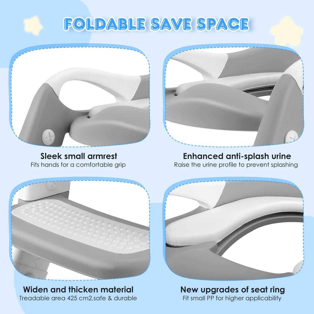 Children Toilet Guide, Children Toilet Seat with Stairs, Children Toilet for Boys and Girls, 3 in 1 Child Toilet Seat with Stairs