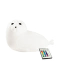 Rabbit & Friends Seal Silicone Lamp with Remote - White