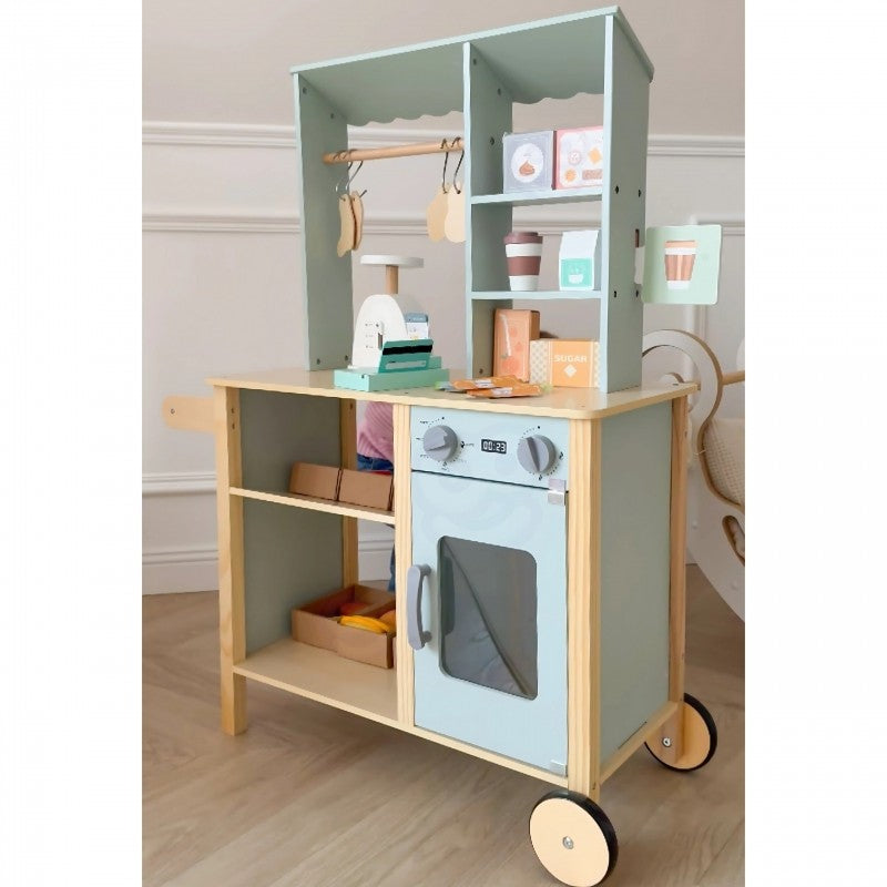 Woopie Let's Go Green Large Multifunctional Wooden Food Truck Stand, 73 pcs, photo 7