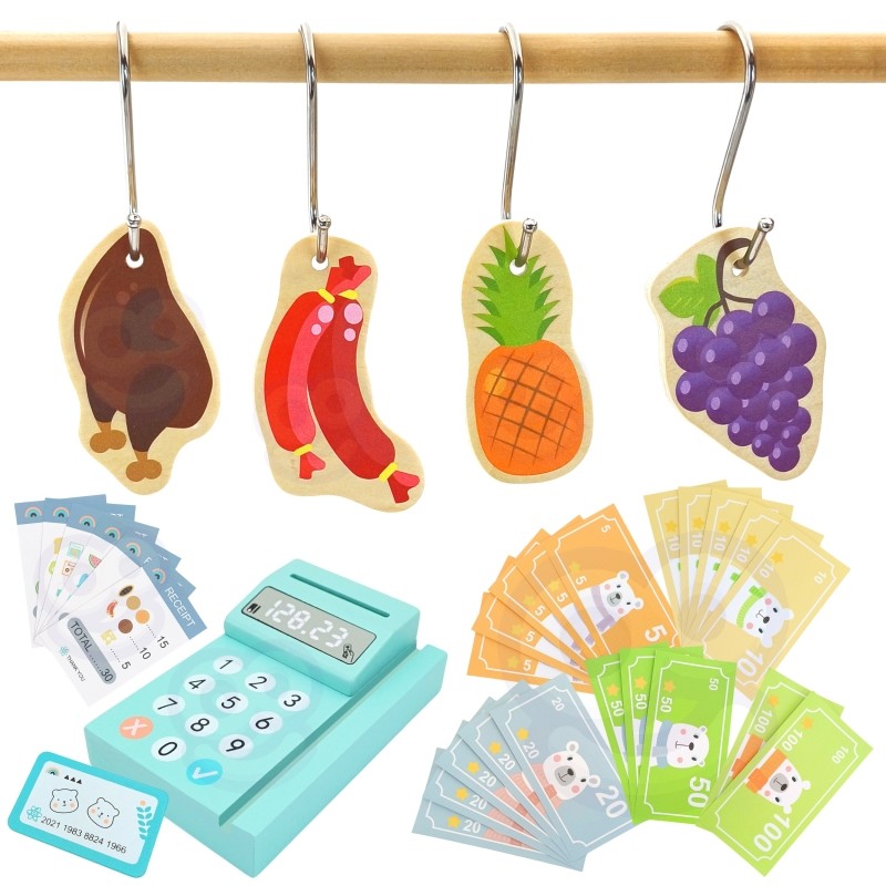 Woopie Let's Go Green Large Multifunctional Wooden Food Truck Stand, 73 pcs, photo 6