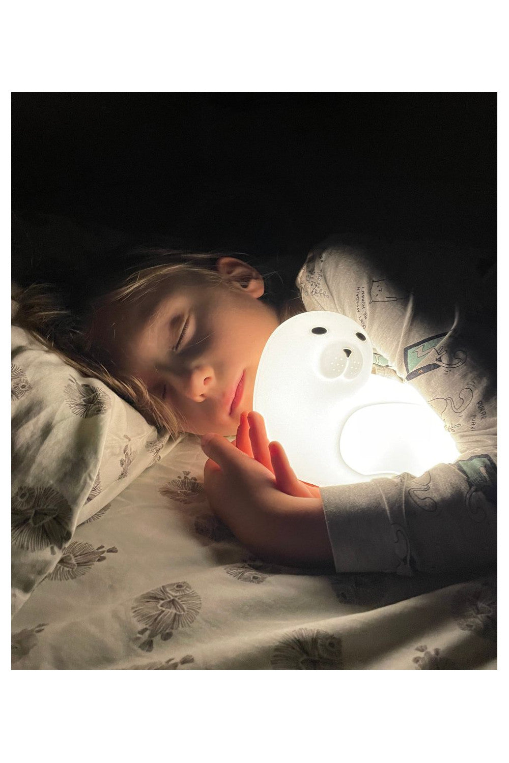 Rabbit & Friends Seal Silicone Lamp with Remote - White, photo 5
